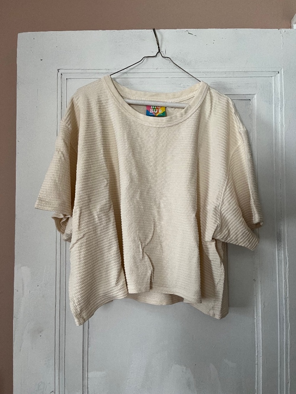 Big Bud Press Honeycomb Cropped Tee Cream 5X